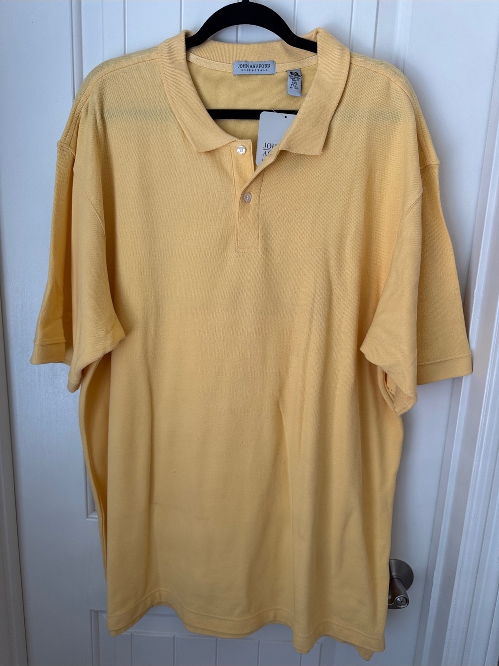 John Ashford Essentials Men's Pale Yellow Polo Shirt